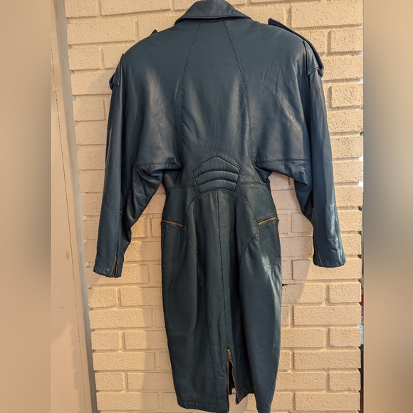 Michael Hoban Vintage Leather Jacket Dress - Picture 4 of 10